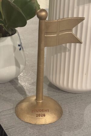 FLAUG Premium bordflag i bronze – POLERET – STUDENT 2026